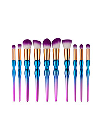 Fashion Multi-color Round Shape Decorated Brush (10pcs)