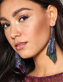 Fashion Multi-color Sequins Decorated Pure Color Simple Earrings