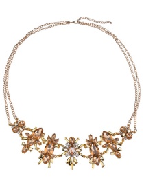 Fashion Champagne Flower Shape Decorated Simple Body Chain