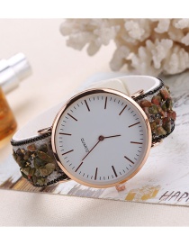 Fashion White Round Dail Decorated Pure Color Watch