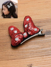 Lovely Red Bowknot Decorated Simple Hairpin (1pc)