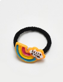 Lovely Multi-color Rainbow Decorated Simple Hair Band (1pc)