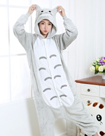 Fashion Gray Totoro Shape Decorated Simple Nightgown