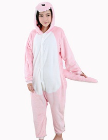 Fashion Pink Dinosaur Shape Decorated Nightgown