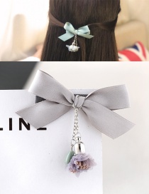 Fashion Gray Bowknot Shape Decorated Simple Hair Pin
