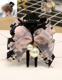 Fashion Navy Flower Shape Decorated Simple Hair Claw