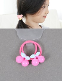 Fashion Pink Cherry Shape Decorated Simple Hair Band (2 Pcs)