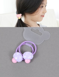 Fashion Purple Mushroom Shape Decorated Simple Hair Band (2 Pcs)