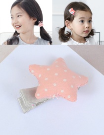 Fashion Pink Star Shape Decorated Simple Hair Pin