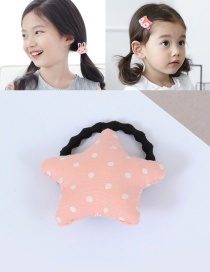 Fashion Pink+black Star Shape Decorated Simple Hair Band