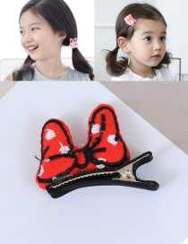 Fashion Red Bowknot Shape Decorated Simple Hair Pin