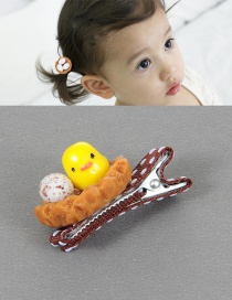 Fashion Yellow+brown Quail Egg&chicken Shape Decorated Simple Hair Pin