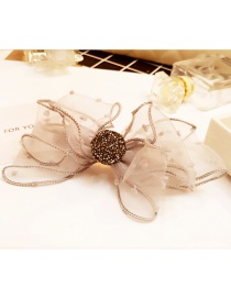 Lovely Gray Bowknot Decorated Pure Color Hairpin