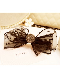 Lovely Black Bowknot Decorated Pure Color Hairpin