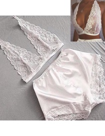 Fashion White Flower Shape Decorated Simple Underwear