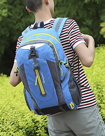 Fashion Blue Letter Shape Decorated Backpack