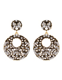 Exaggerate Gold Color Hollow Out Decorated Earrings