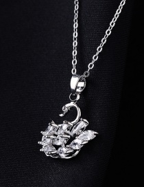 Fashion Silver Color Swan Shape Decorated Necklace