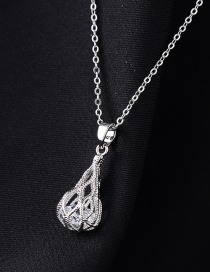 Fashion Silver Color Hollow Out Decorated Necklace
