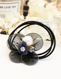Fashion Black Flower Shape Decorated Hair Band