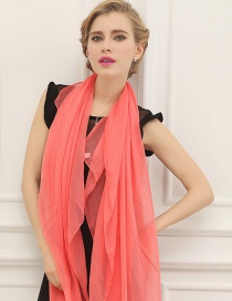 Fashion Light Red Pure Color Decorated Scarf