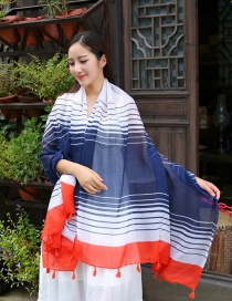 Fashion Red+white Stripe Pattern Decorated Scarf