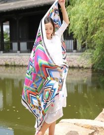 Fashion Multi-color Geometry Decorated Scarf