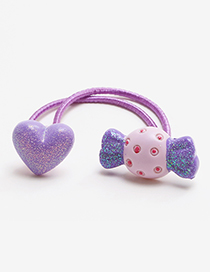 Fashion Purple Heart&candle Shape Decorated Hair Band