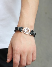 Fashion Black Taiji Shape Decorated Bracelet