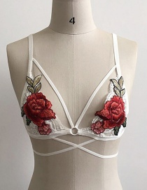 Sexy White Embroidery Flower Decorated Underwear