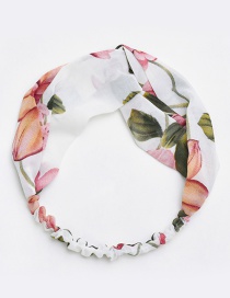 Fashion White Flower Pattern Decorated Hair Band