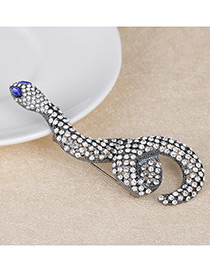 Exaggerated White Python Shape Decorated Pure Color Brooch