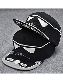 Trendy Black Star Wars Pattern Decorated Hip-hop Cap(adjustable)