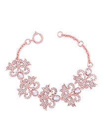 Lovely Rose Gold Hollow Out Decorated Bracelet