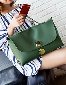Fashion Green Round Shape Decorated Bag