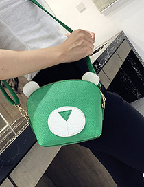 Cute Green Panda Shape Decorated Bag