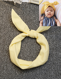Lovely Light Yellow Bowknot Shape Decorated Hair Band