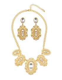 Luxury Gold Color Pure Color Decorated Jewelry Sets