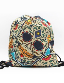 Fashion Multi-color Skull Shape Decorated Backpack
