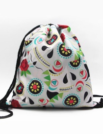 Fashion White Flower Shape Decorated Backpack