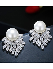 Lovely Silver Color Round Shape Decorated Earrings