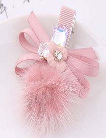 Lovely Pink Flower&bowknot Decorated Hairpin