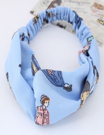 Lovely Blue Cartoon Characters Decorated Hair Band