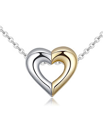 Fashion White Color-matching Decorate Heart Necklace
