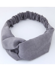 Fashion Gray Pure Color Decorated Headband