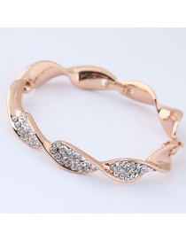 Fashion Rose Gold Pure Color Decorated Bracelet