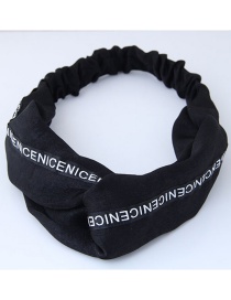 Fashion Black Letter Pattern Decorated Headband
