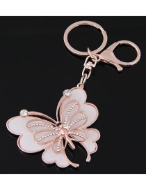 Fashion Gold Color Butterfly Shape Decorated Keychain