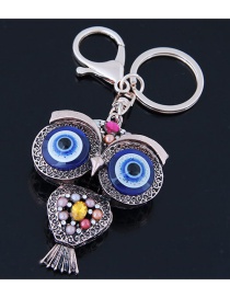 Fashion Multi-color Owl Shape Decorated Keychain
