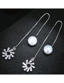 Elegant Silver Color Hollow Out Decorated Earrings